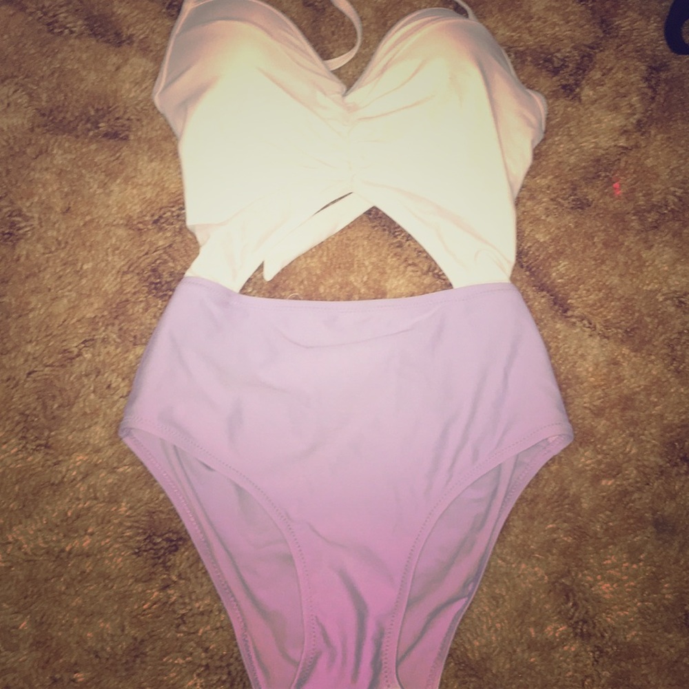 High waisted 1 piece swimsuit
